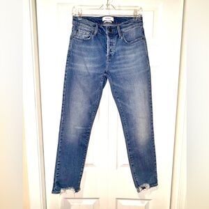 Pistola Straight Leg Jeans – Medium Chewed Raw Hem Size 26. EUC